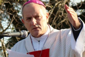 El obispo de Lomas de Zamora, Jorge Lugones, presidente de la Comisión nacional de Pastoral Social de la Conferencia Episcopal Argentina.