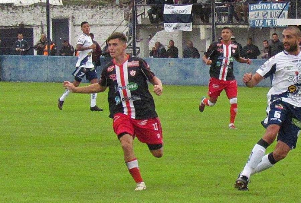 Martínez se lesionó en el partido con Merlo. 