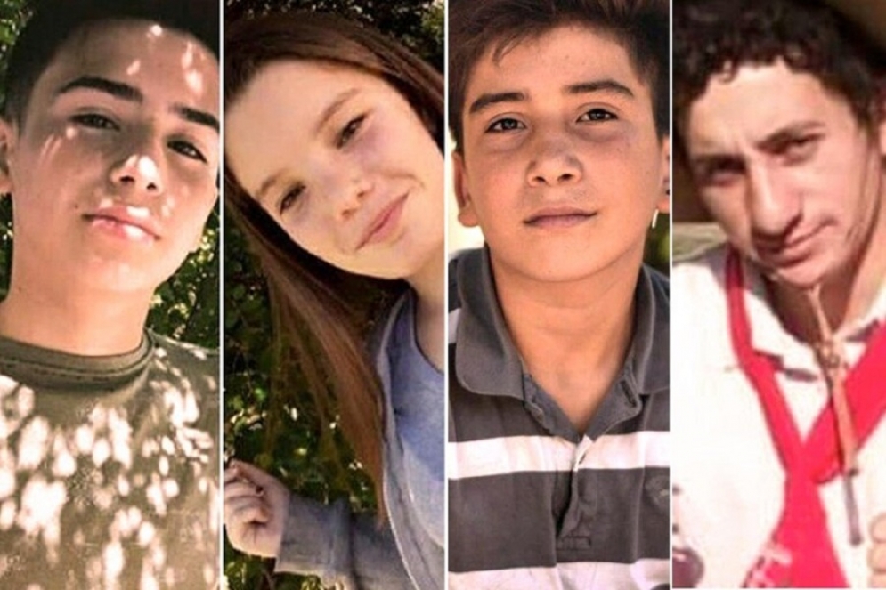 Gonzalo, Camila, Danilo y Aníbal: victimas de la masacre.