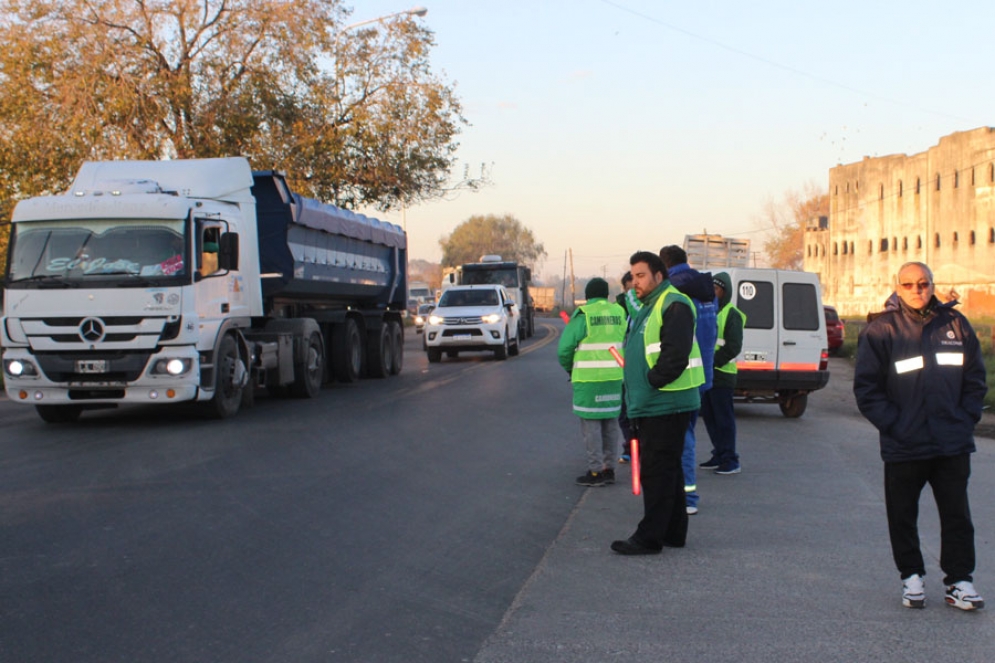 El paro de camioneros se replicó en Cañuelas