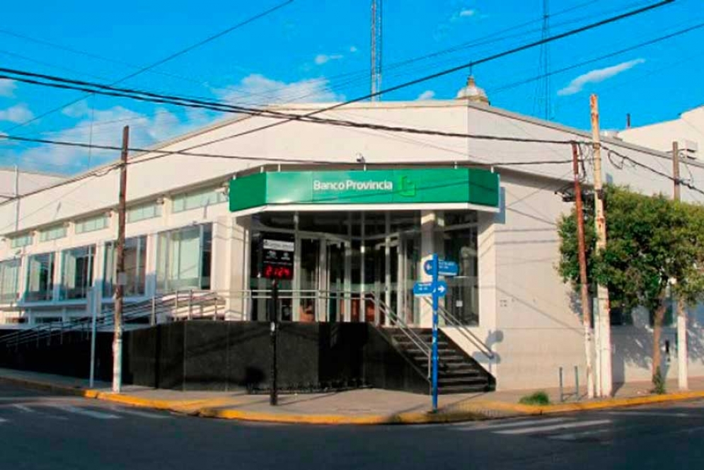 La sede del Banco Provincia en Cañuelas. 