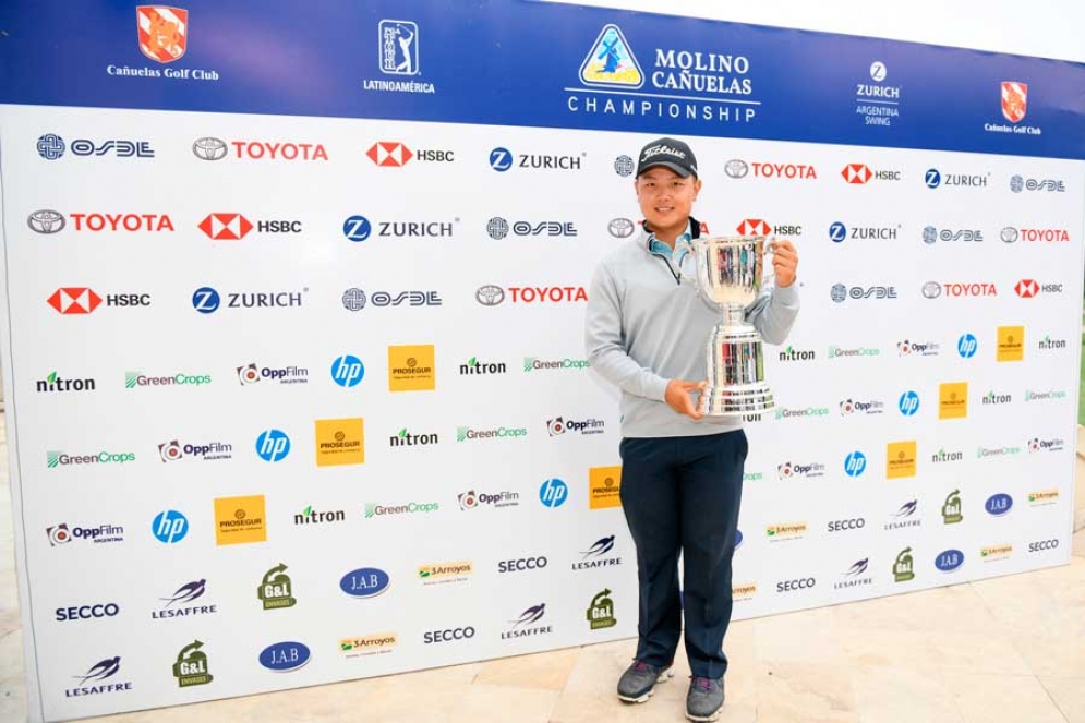 Thomas Baik (ARG) ganó el Molino Cañuelas Championship y consiguió su primer título en el PGA TOUR Latinoamérica. / Crédito: Enrique Berardi/PGA TOUR