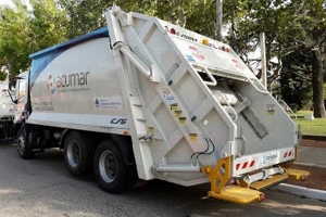 Uno de los camiones que se utilizan para la recolección de basura. 