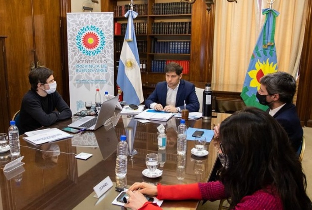 Junto a Kicillof también estuvieron el ministro de Producción, Ciencia e Innovación Tecnológica, Augusto Costa y el ministro de Turismo de la Nación, Matías Lammens.