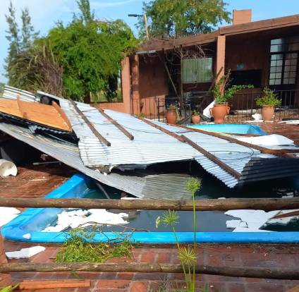 “Nos voló el techo de toda la casa”