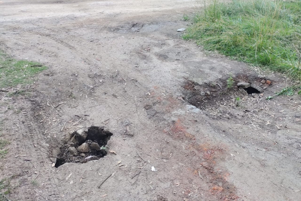 El estado de la esquina de Estrada y Sarmiento.