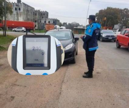 ¡Una locura! Un conductor manejaba con 2,35 de alcohol en sangre