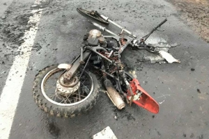 Una de las motos se prendió fuego. 