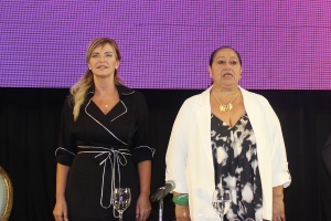 Marisa Fassi y Margarita Trejo, intendenta y presidenta del HCD respectivamente. 