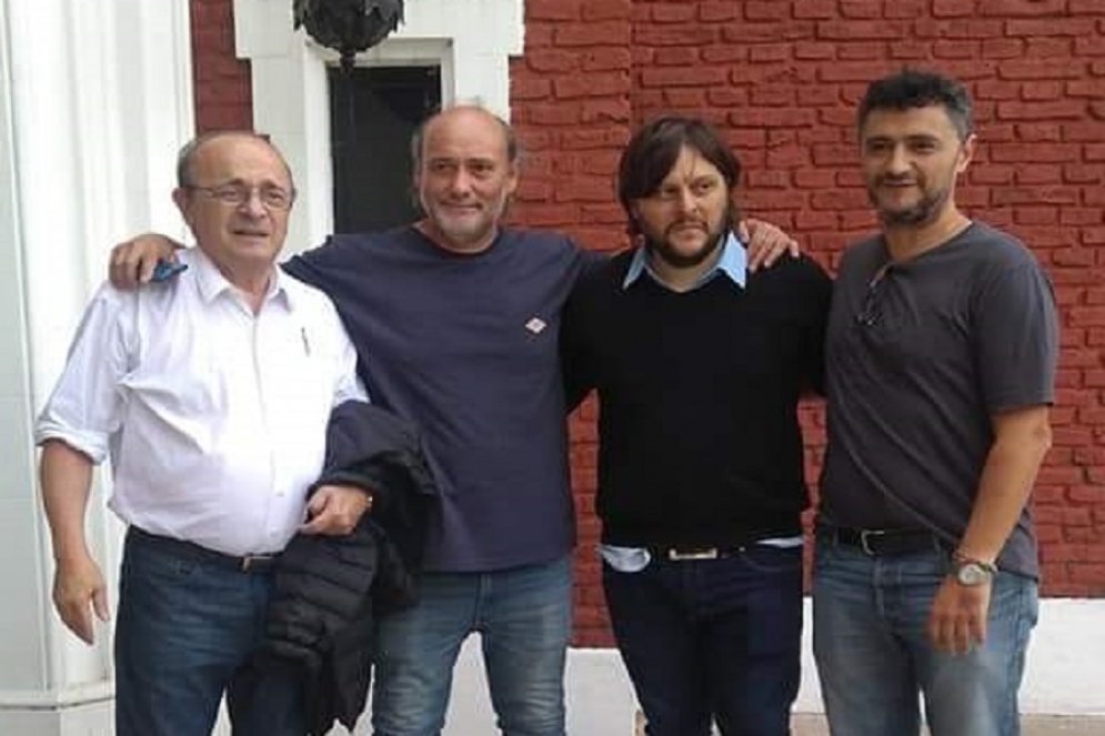 El diputado nacional Leopoldo Moreau, Hugo Díez, el legislador porteño Leandro Santoro y Alejandro Cid Menna. 