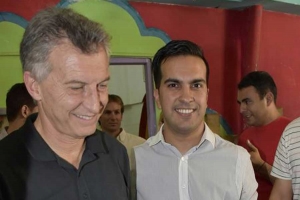Campos junto al presidente de la Nación, Mauricio Macri.  
