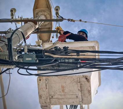 Comenzaron obras en la red de media tensión