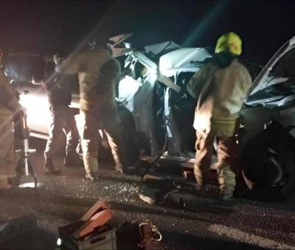 Tres personas mueren en un brutal choque en ruta 205