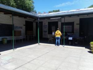 La elocuente imágen de la Escuela Primaria N°17 de Vicente Casares. 