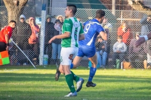 Lazzaro, desaforado gritando el gol que forzó la definición por penales. (FOTO: &quot;La Huella Deportes&quot;).