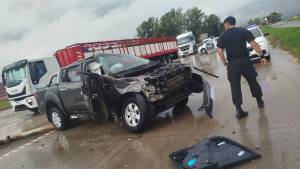 Los ocupantes de la Ranger fueron derivados al Cuenca.