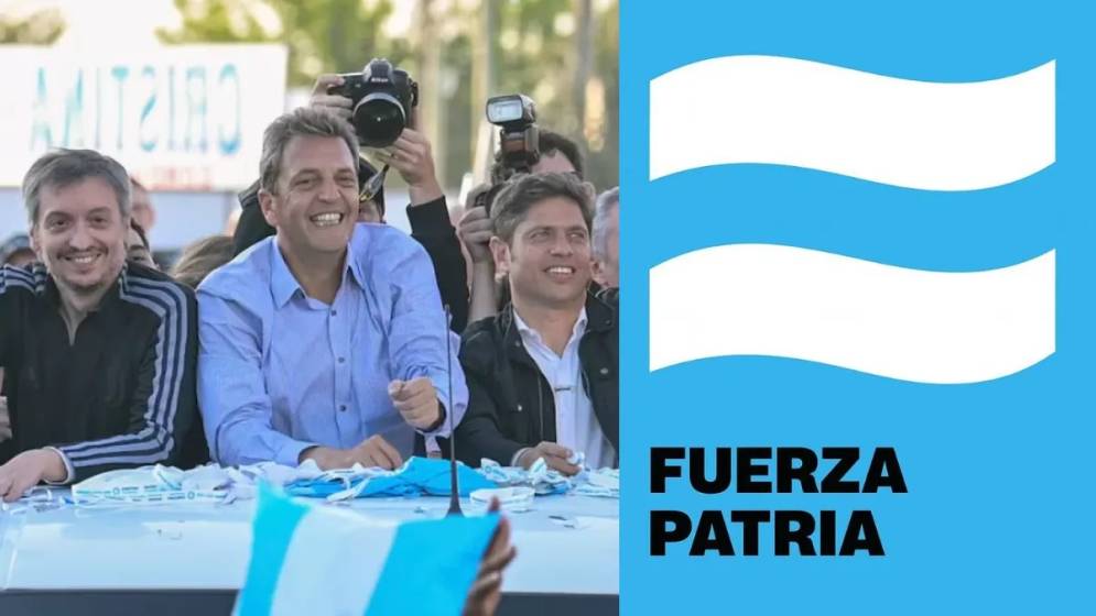 El logo de &quot;Fuerza Patria&quot; que simboliza la unidad del peronismo. 