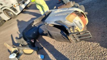 Una motociclista fue internada por un accidente en Ruta 205