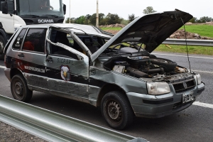La imagen del automóvil tras el accidente.