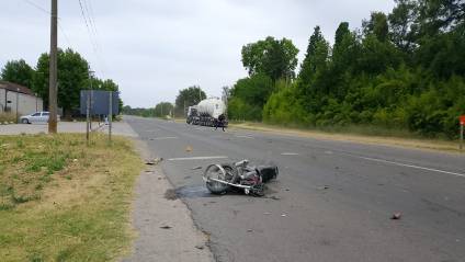 Grave accidente en la 205: un motociclista sufri&oacute; amputaciones y fue trasladado de urgencia