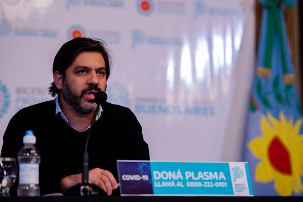 El jefe de Gabinete, Carlos Bianco (foto), junto al el ministro de Salud, Daniel Gollán, dieron una conferencia este viernes por la tarde. 